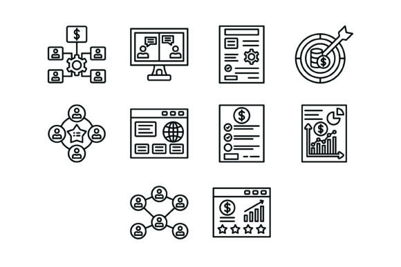 10 Business Outline Icons Bundle: Elevate Your Brand Visuals