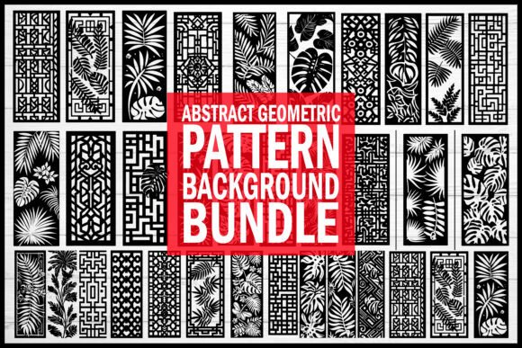 Abstract Geometric Pattern Bundle: Modern Laser Cut Designs
