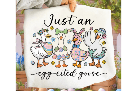 Adorable Easter Designs with an Egg-cited Goose PNG