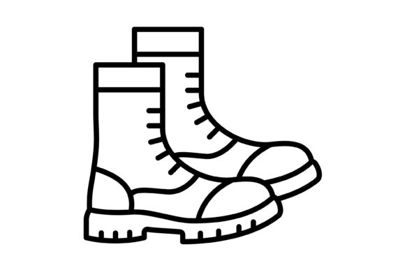 Boots Outline Icon: A Versatile Design Asset for Modern Projects