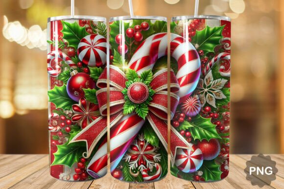 Candy Cane Merry Christmas Tumbler Wrap: Festive Designs for Your Projects