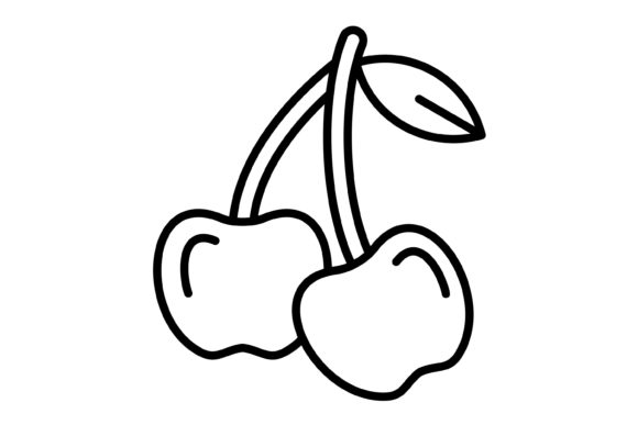 Cherry Outline Icon: A Versatile Asset for Modern Design