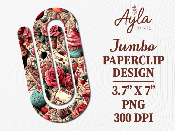 Christmas Cake Collage Jumbo Paperclip: A Festive Design Asset