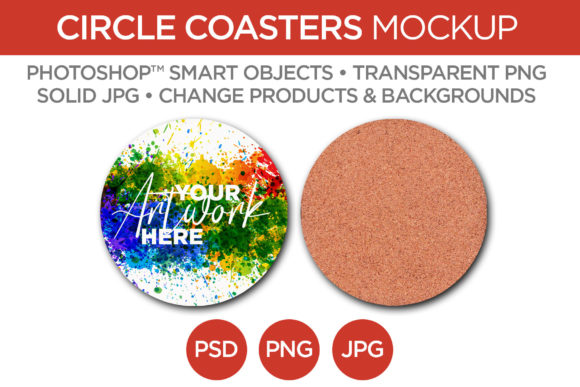 Circle Coaster Mockup & Template: Your Design Shortcut