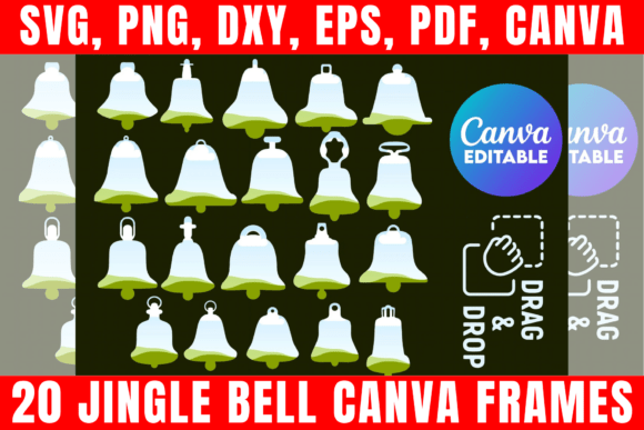 Deck Your Designs with Jingle Bell Canva Frames