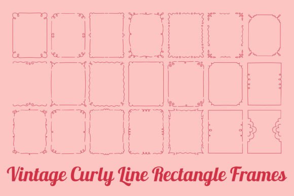 Elegant Hand Drawn Frames for Romantic Design Projects