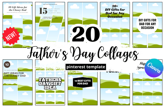 Father's Day Collage Pinterest Pins: 20 Ready-to-Use Templates