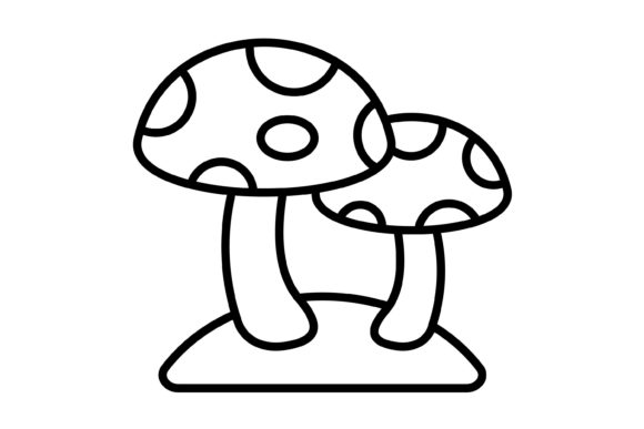 Mushroom Outline Icon: A Nature-Inspired Icon for Modern Design