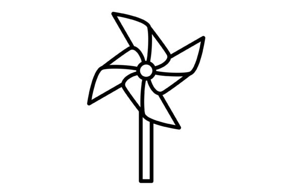 Pinwheel Outline Icon: A Versatile Asset for Modern Design