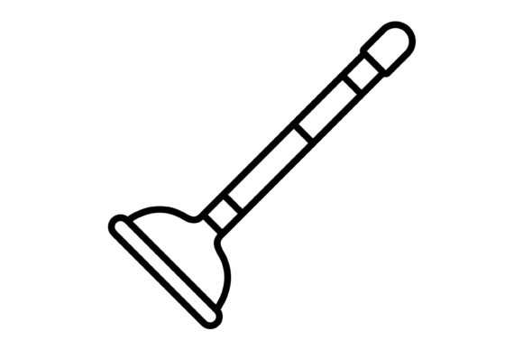 Plunger Outline Icon: A Versatile Design Asset for Modern Projects