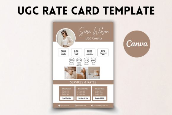 Streamline Your UGC Pitch with a Professional Rate Card Template
