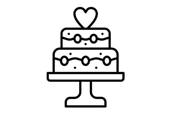 The Wedding Cake Outline Icon: A Modern Design Essential