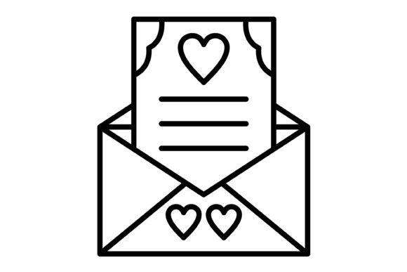 Wedding Invitation Outline Icon: A Designer's Multi-Format Asset